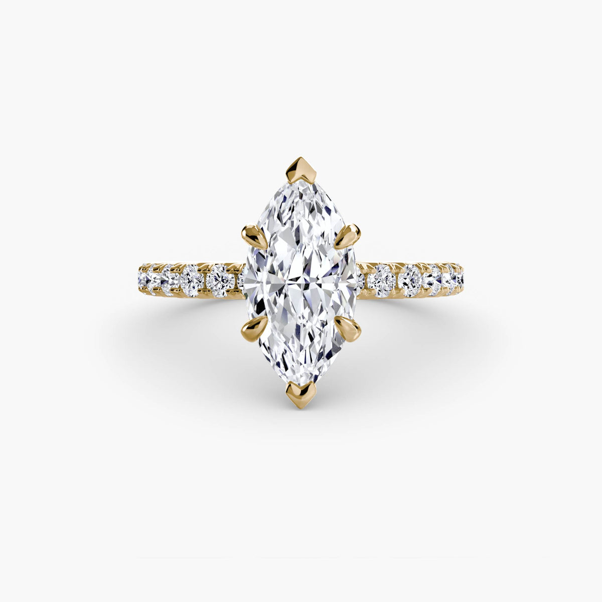Yellow Gold, Marquise, down view
