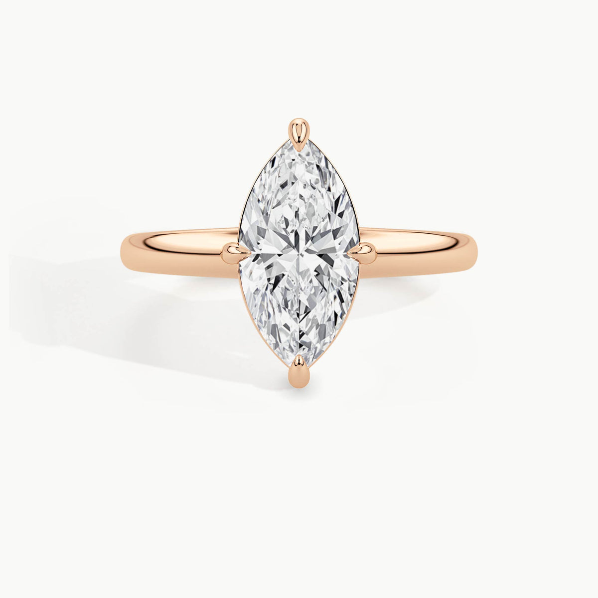 Rose Gold, Marquise, down view