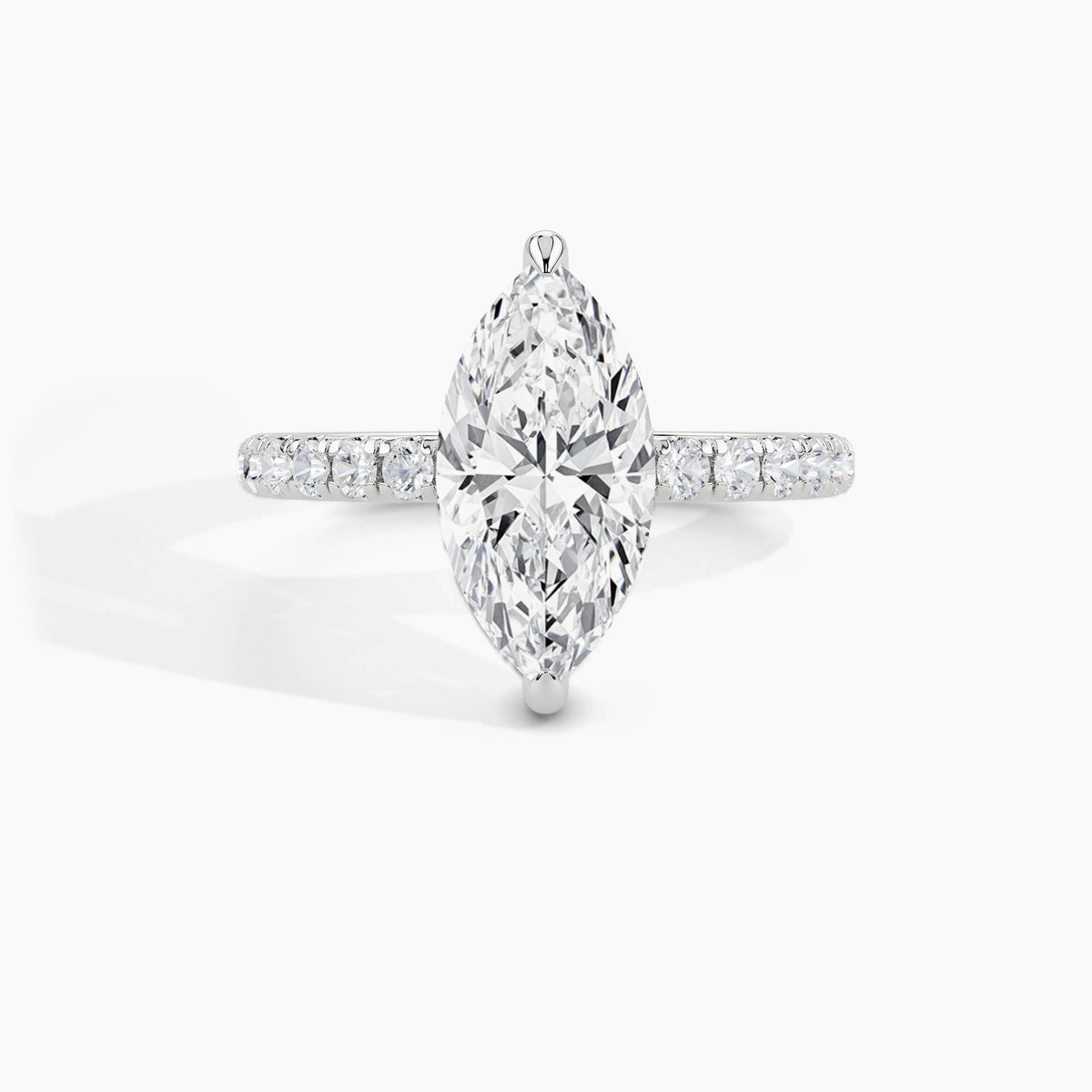 950 Platinum, Marquise, down view