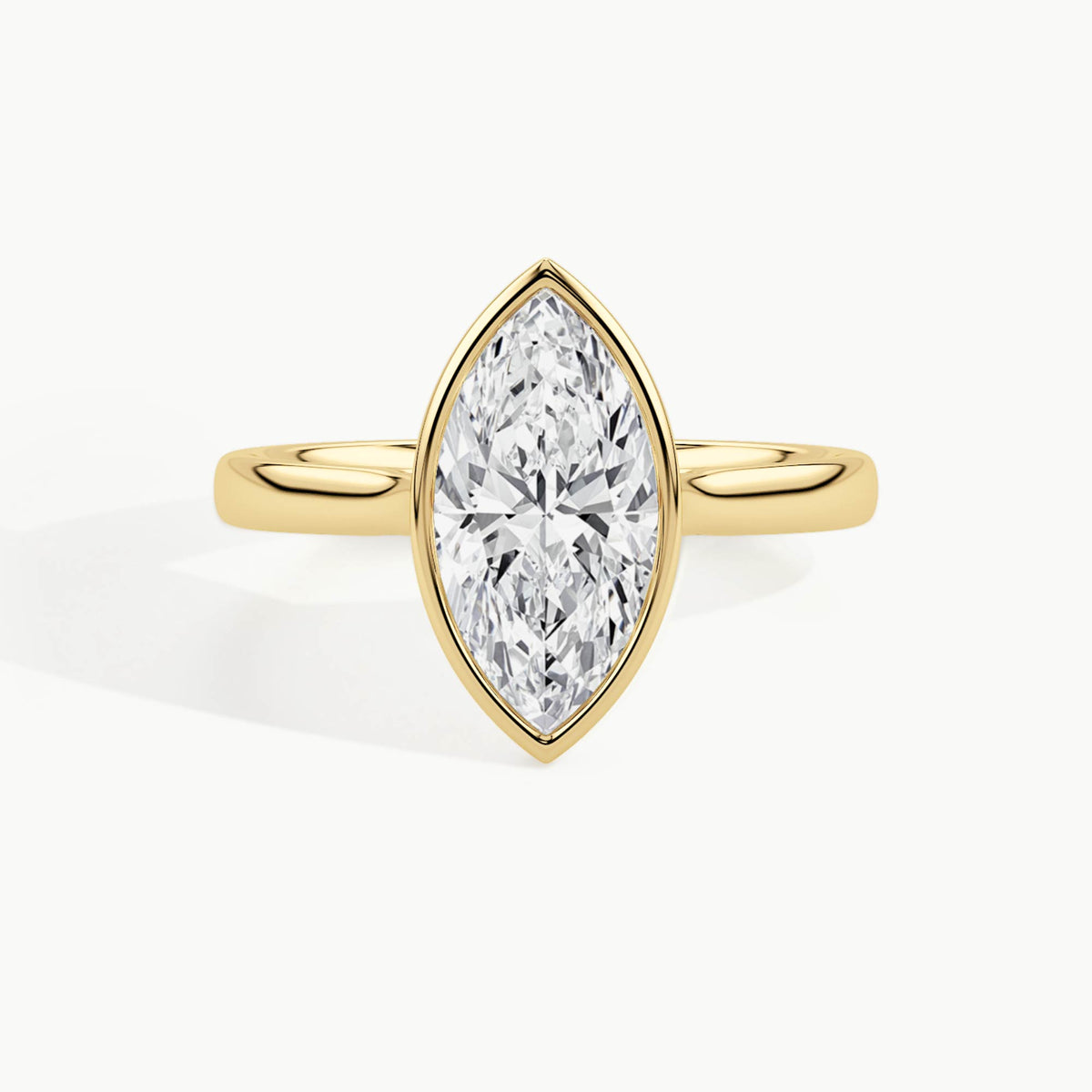 Yellow Gold, Marquise, down view