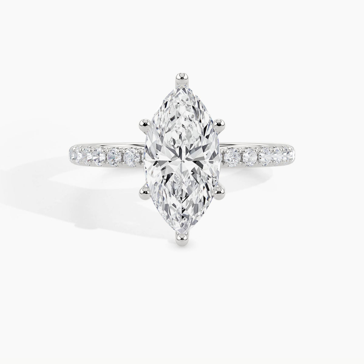 White Gold, Marquise, down view