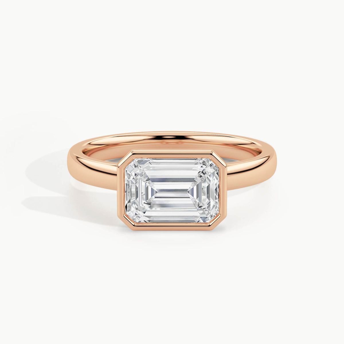 Rose Gold, Emerald, down view