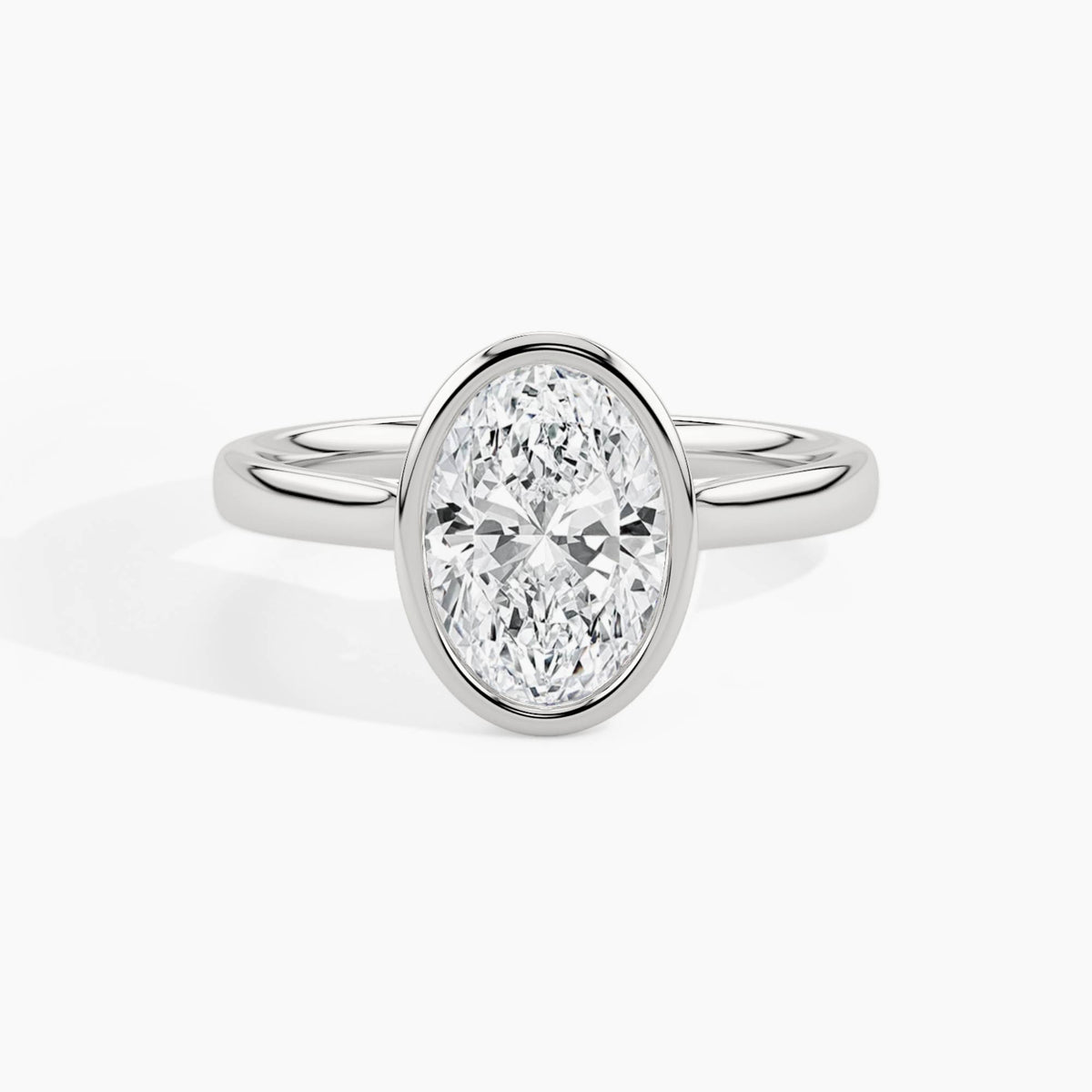 950 Platinum, Oval, down view
