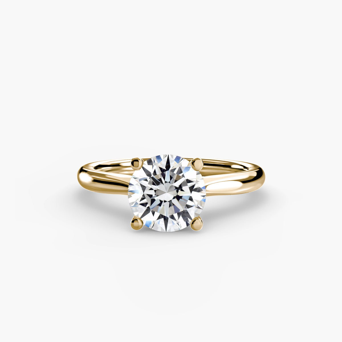 Yellow Gold, Round, down view