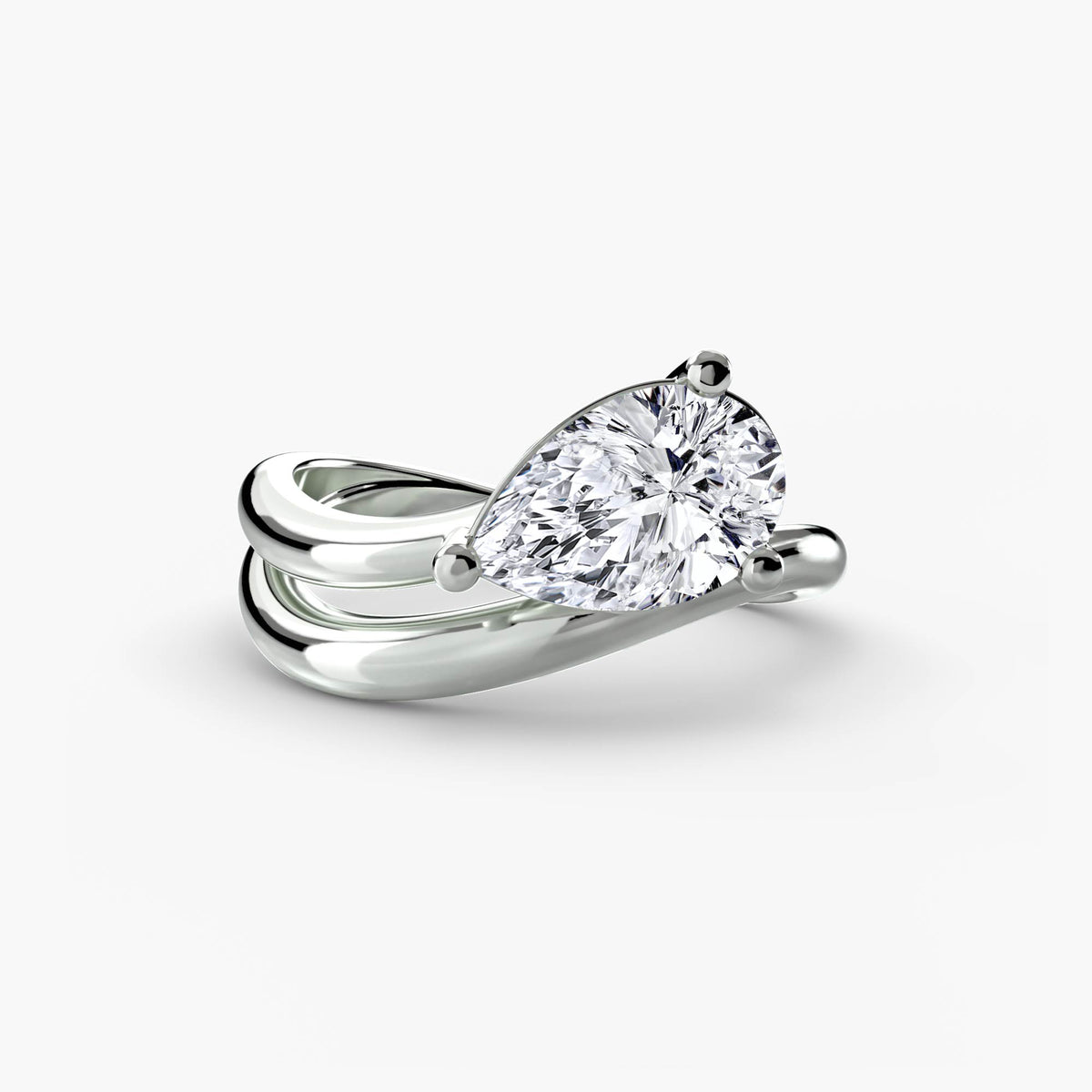 950 Platinum, Pear, down view