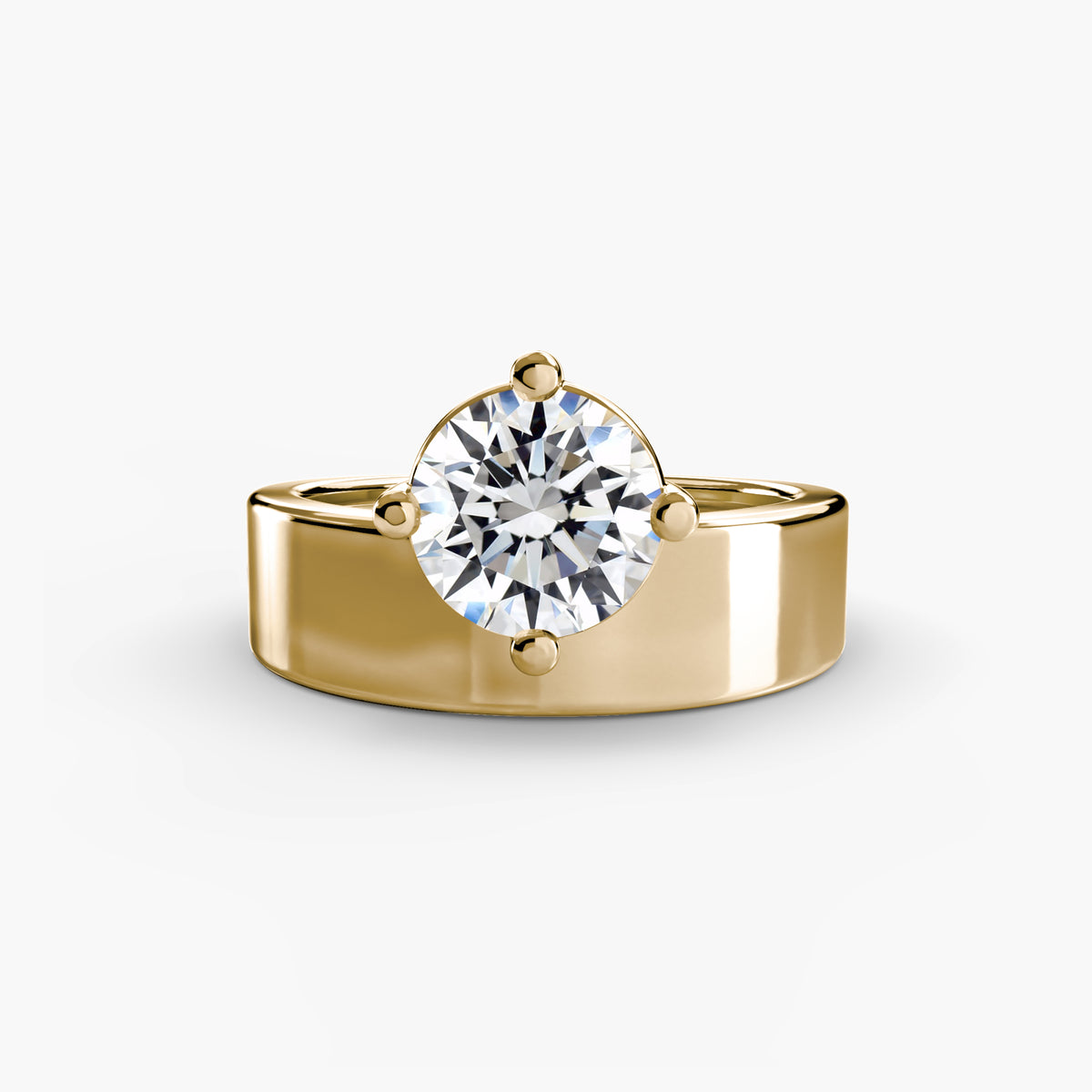 Yellow Gold, Round, down view