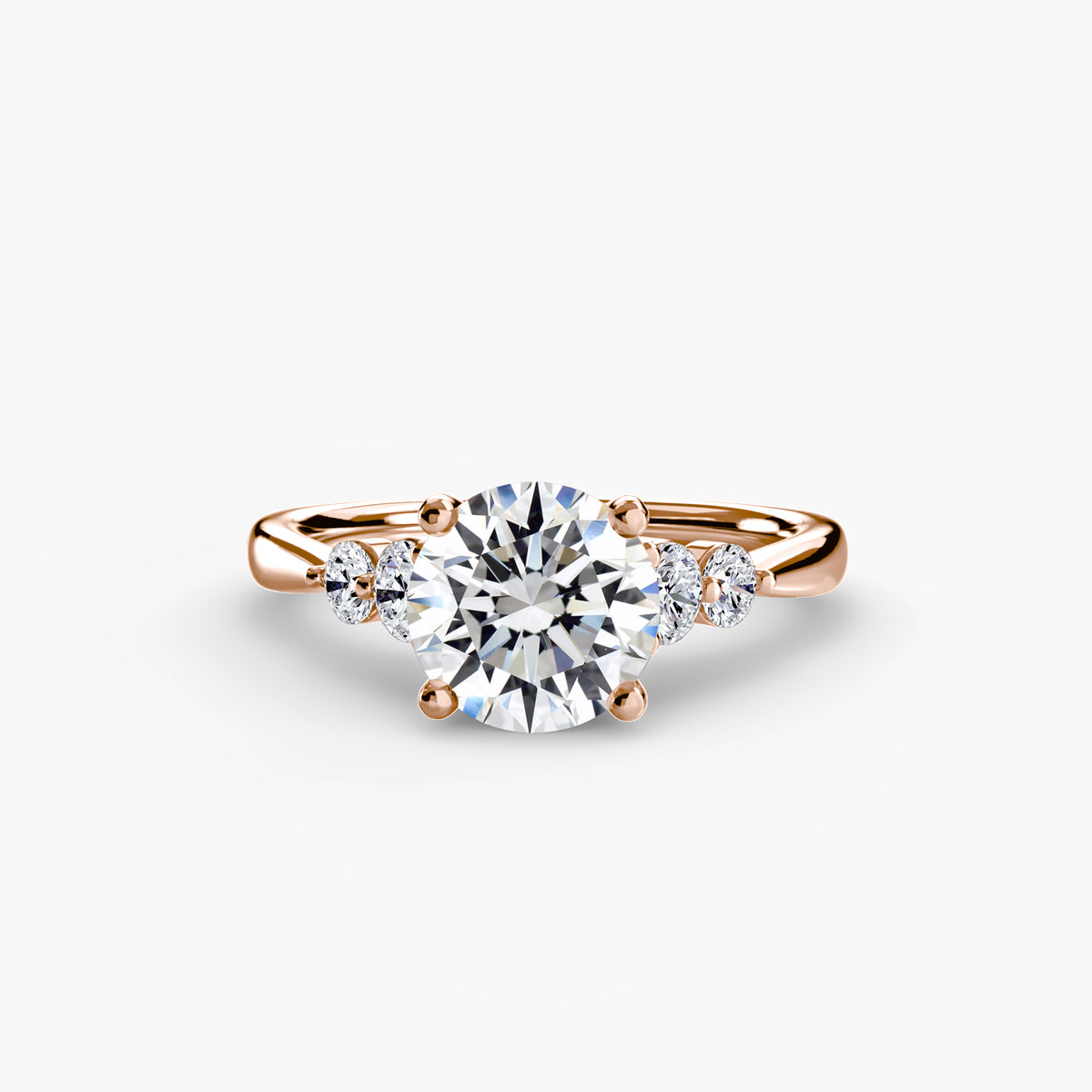 Rose Gold, Round, down view