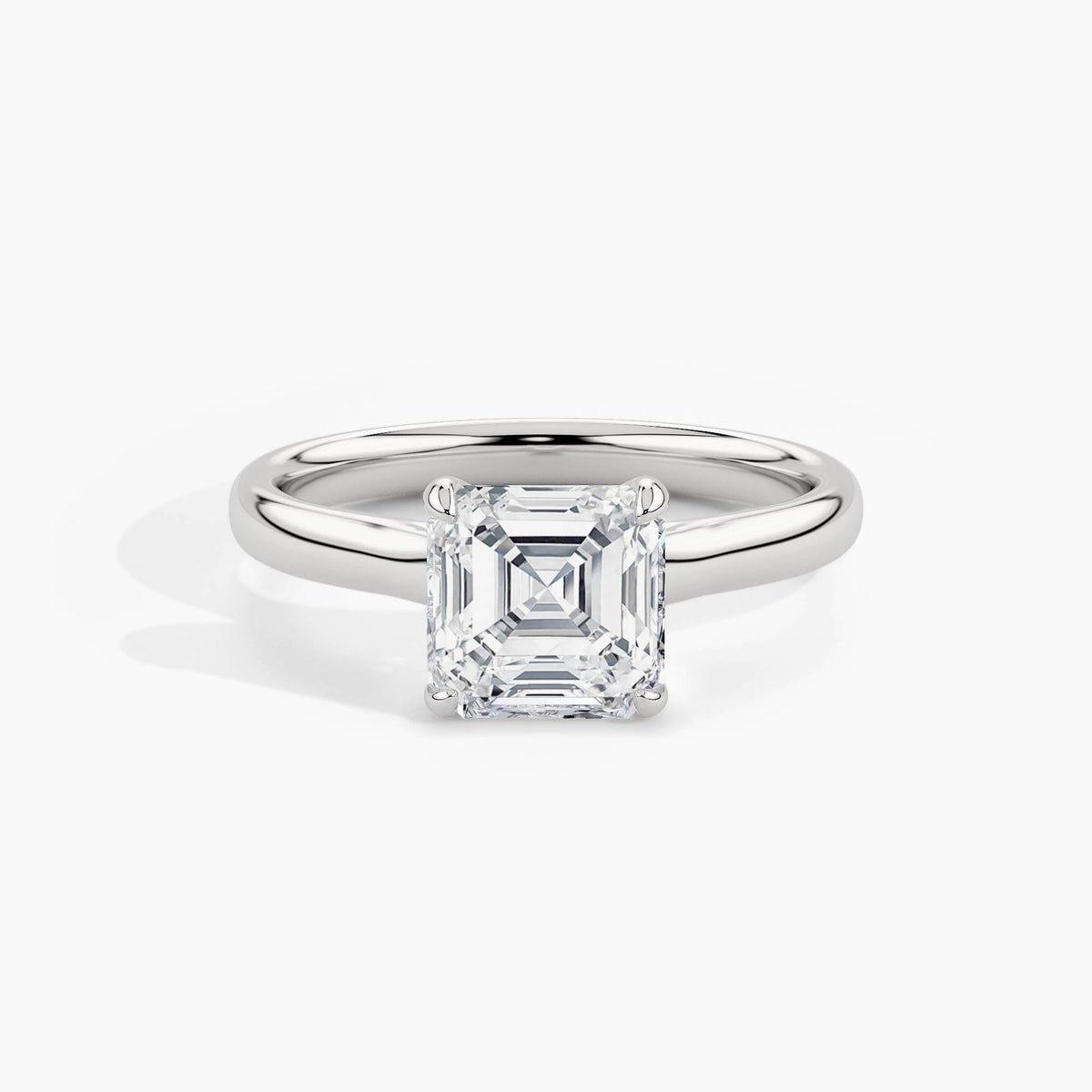 950 Platinum, Asscher, down view