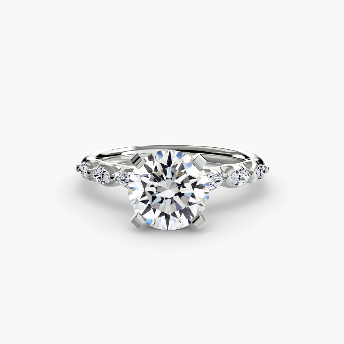 950 Platinum, Round, down view