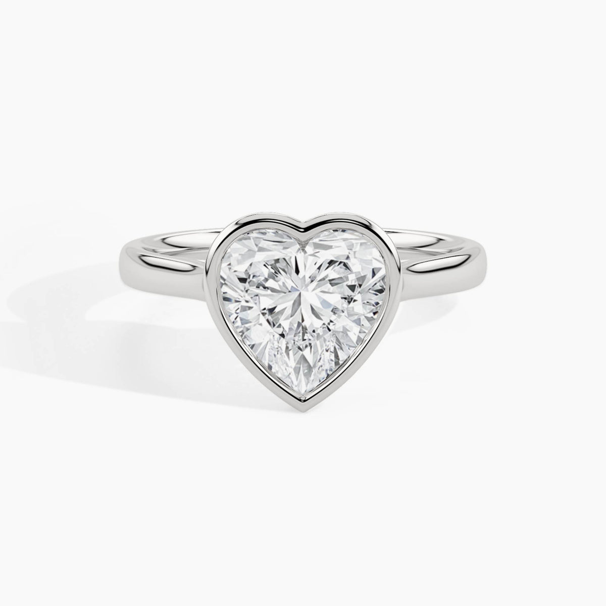 950 Platinum, Heart, down view