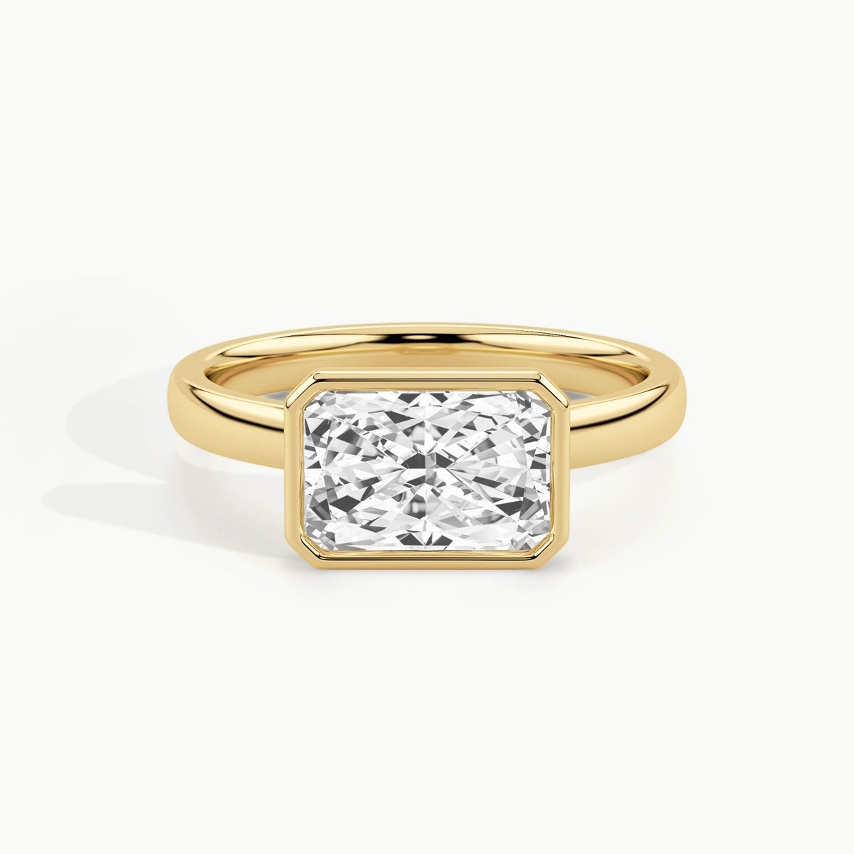 Yellow Gold, Radiant, down view
