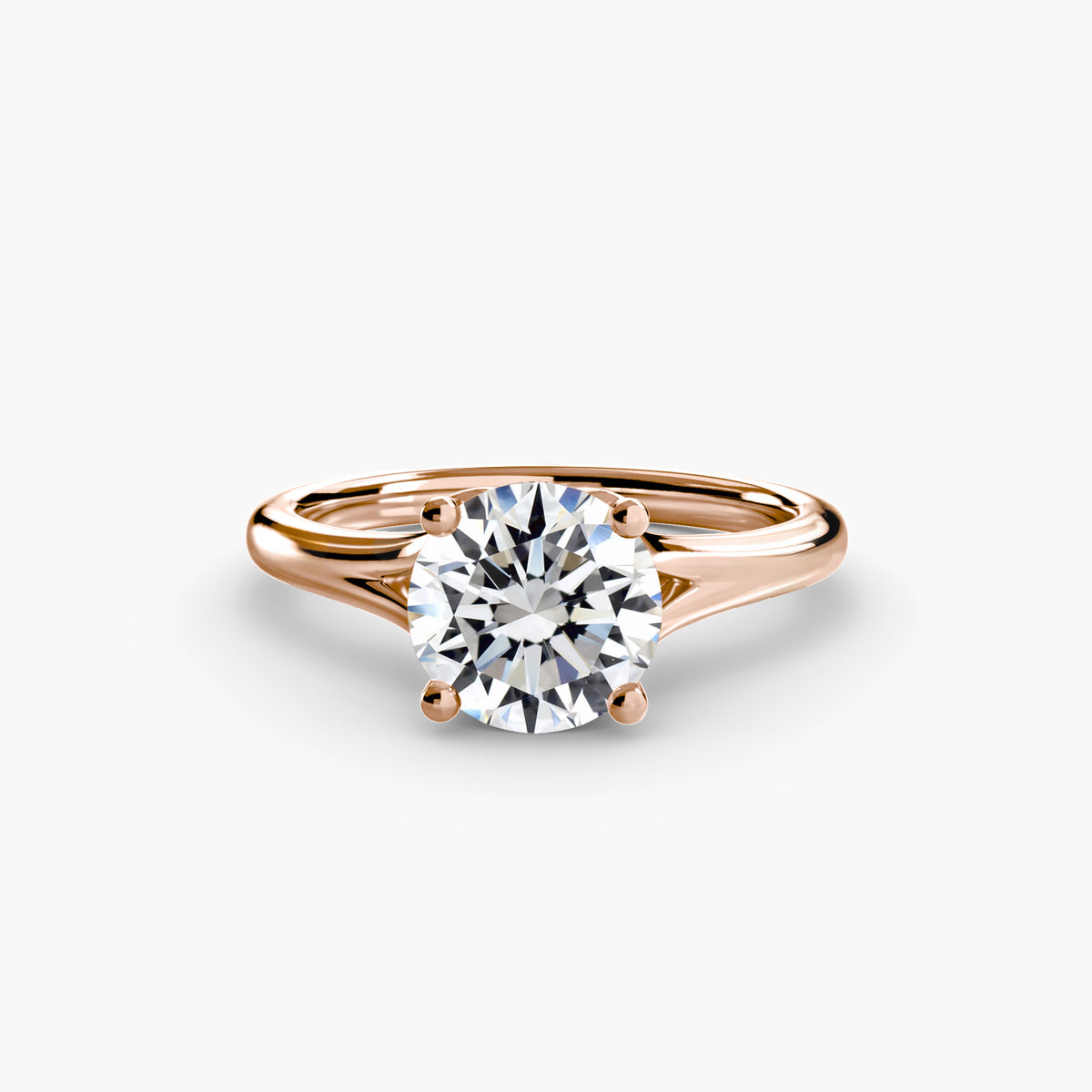 Rose Gold, Round, down view
