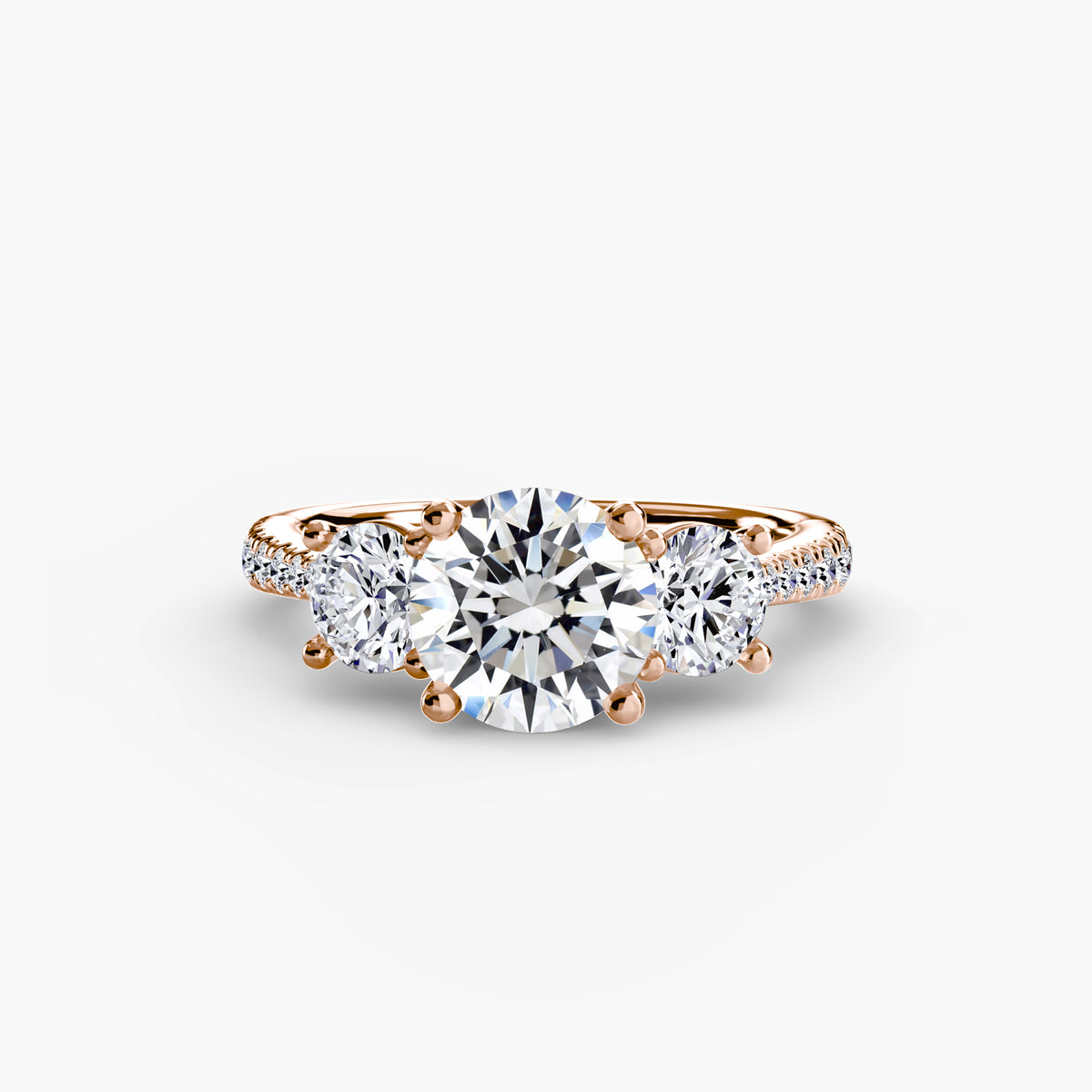 Rose Gold, Round, down view