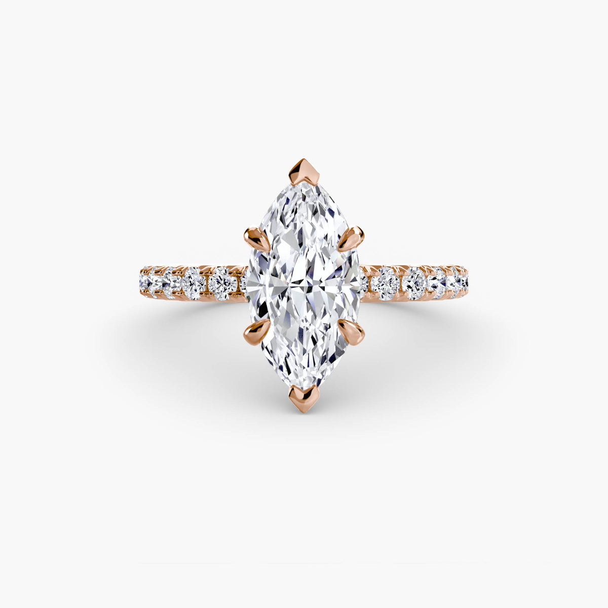 Rose Gold, Marquise, down view