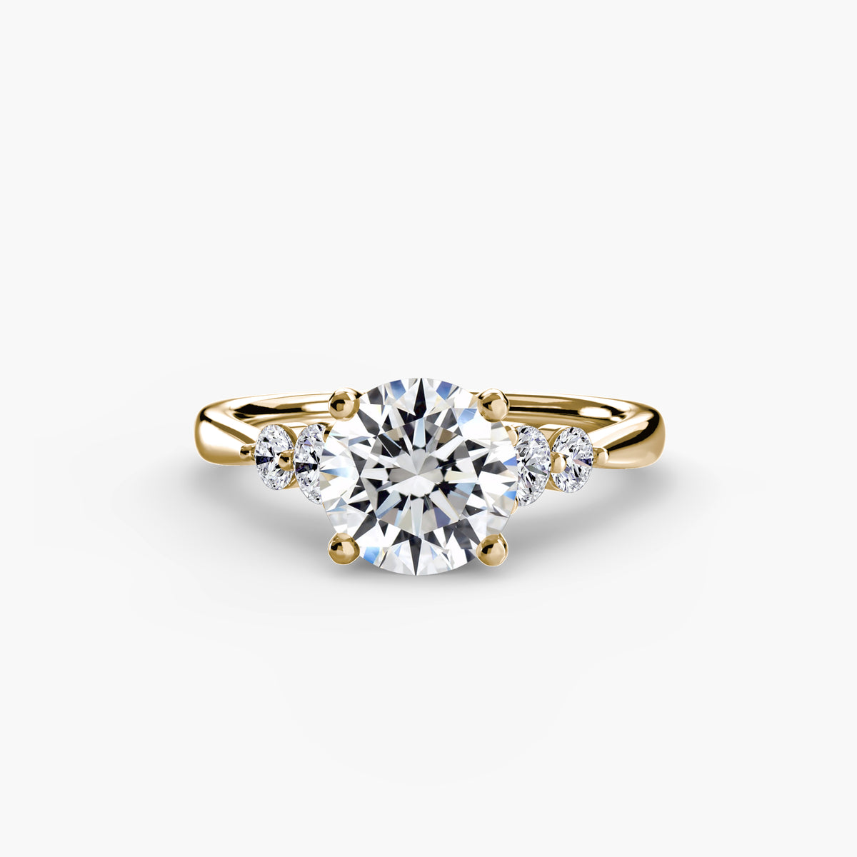 Yellow Gold, Round, down view