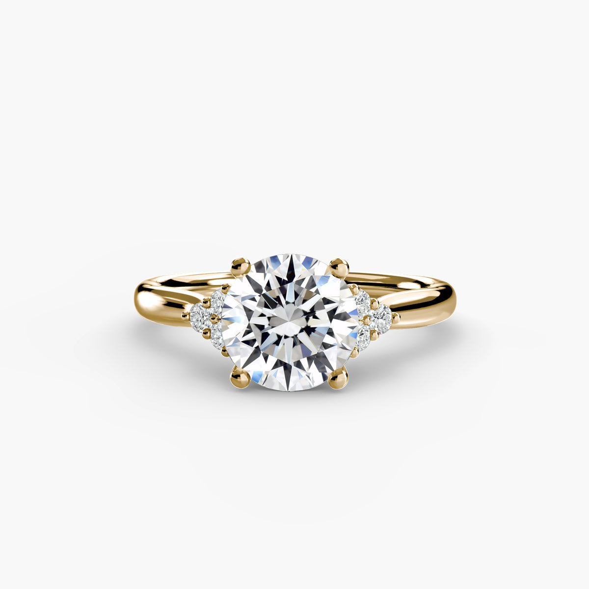 Yellow Gold, Round, down view