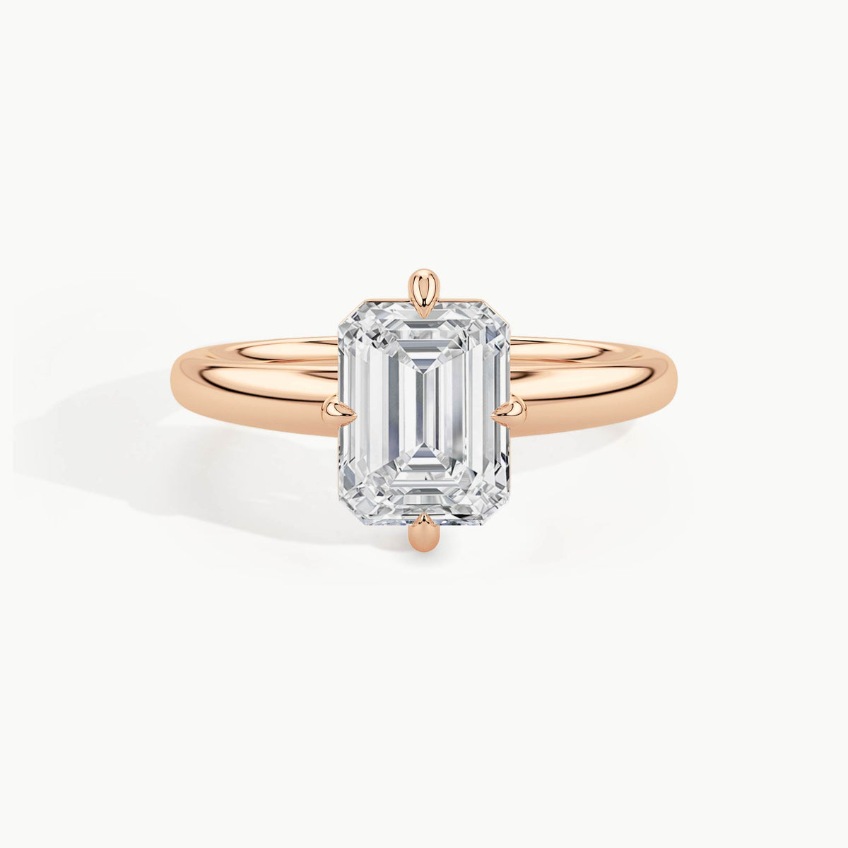 Rose Gold, Emerald, down view