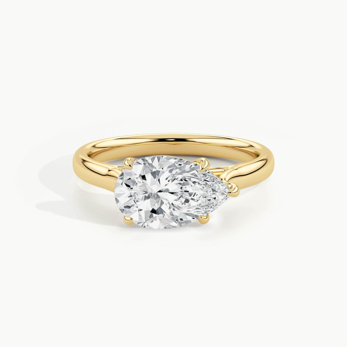 Yellow Gold, Pear, down view
