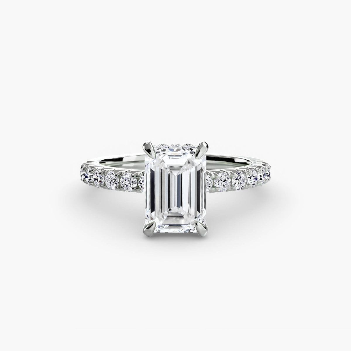 950 Platinum, Emerald, down view