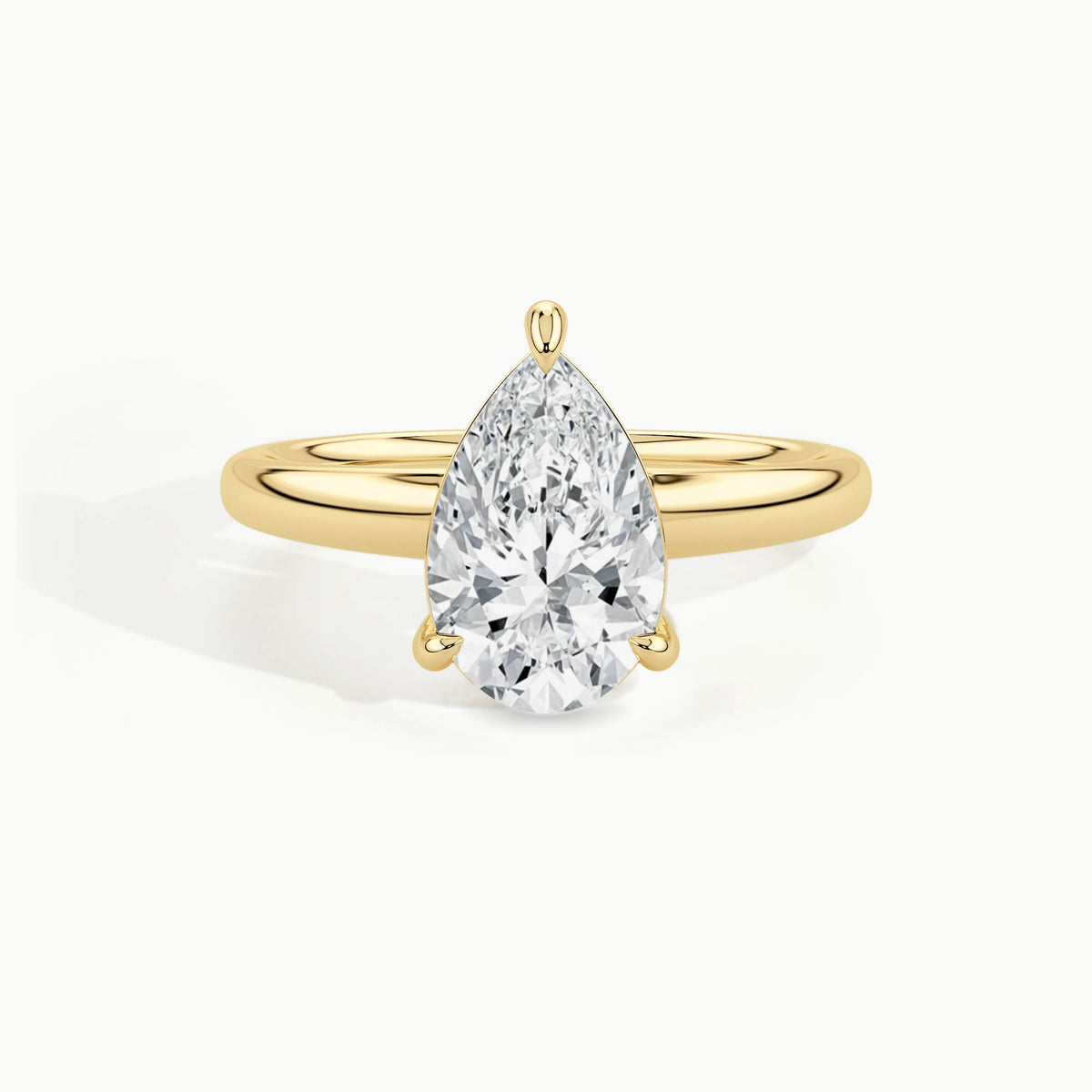 Yellow Gold, Pear, down view