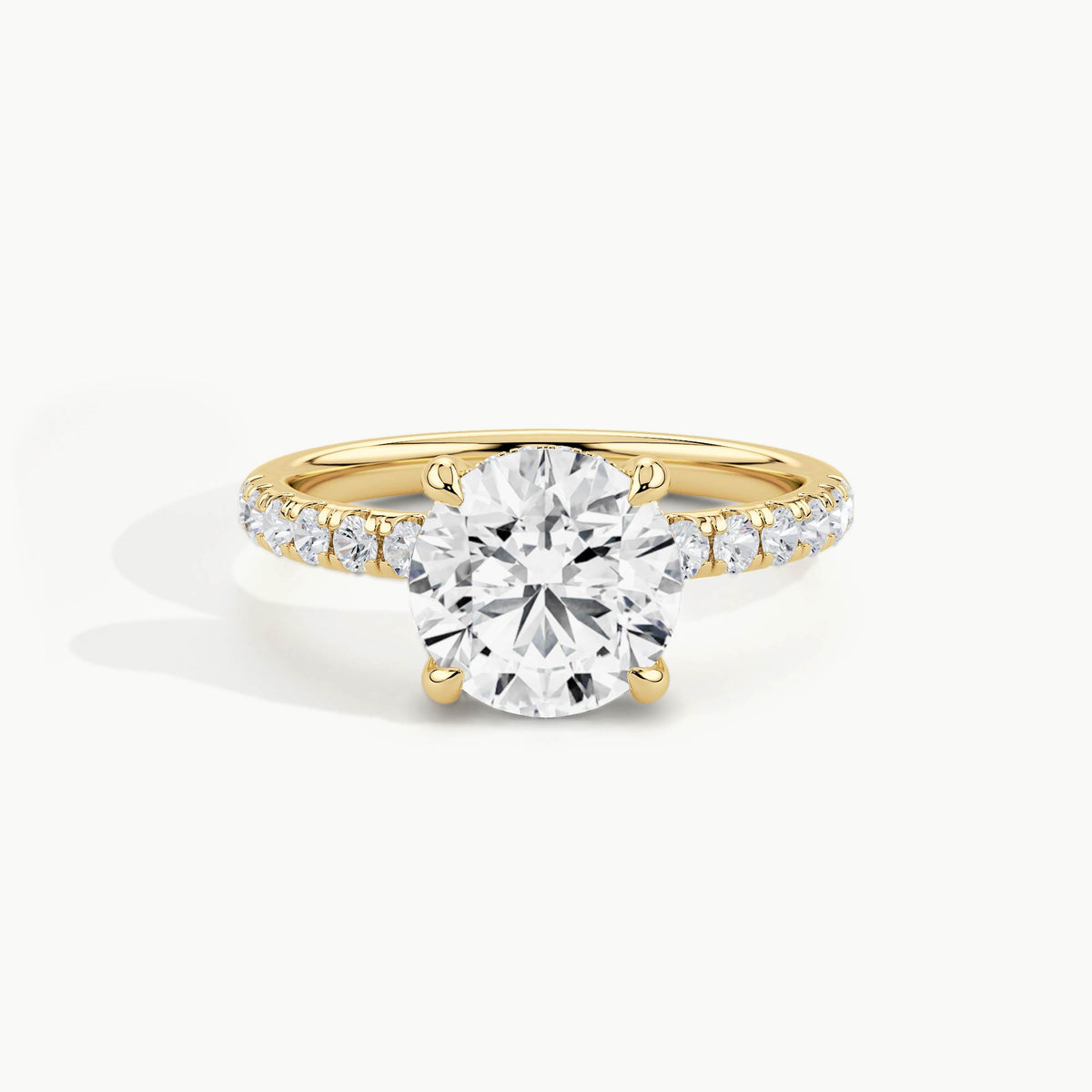 Yellow Gold, Round, down view
