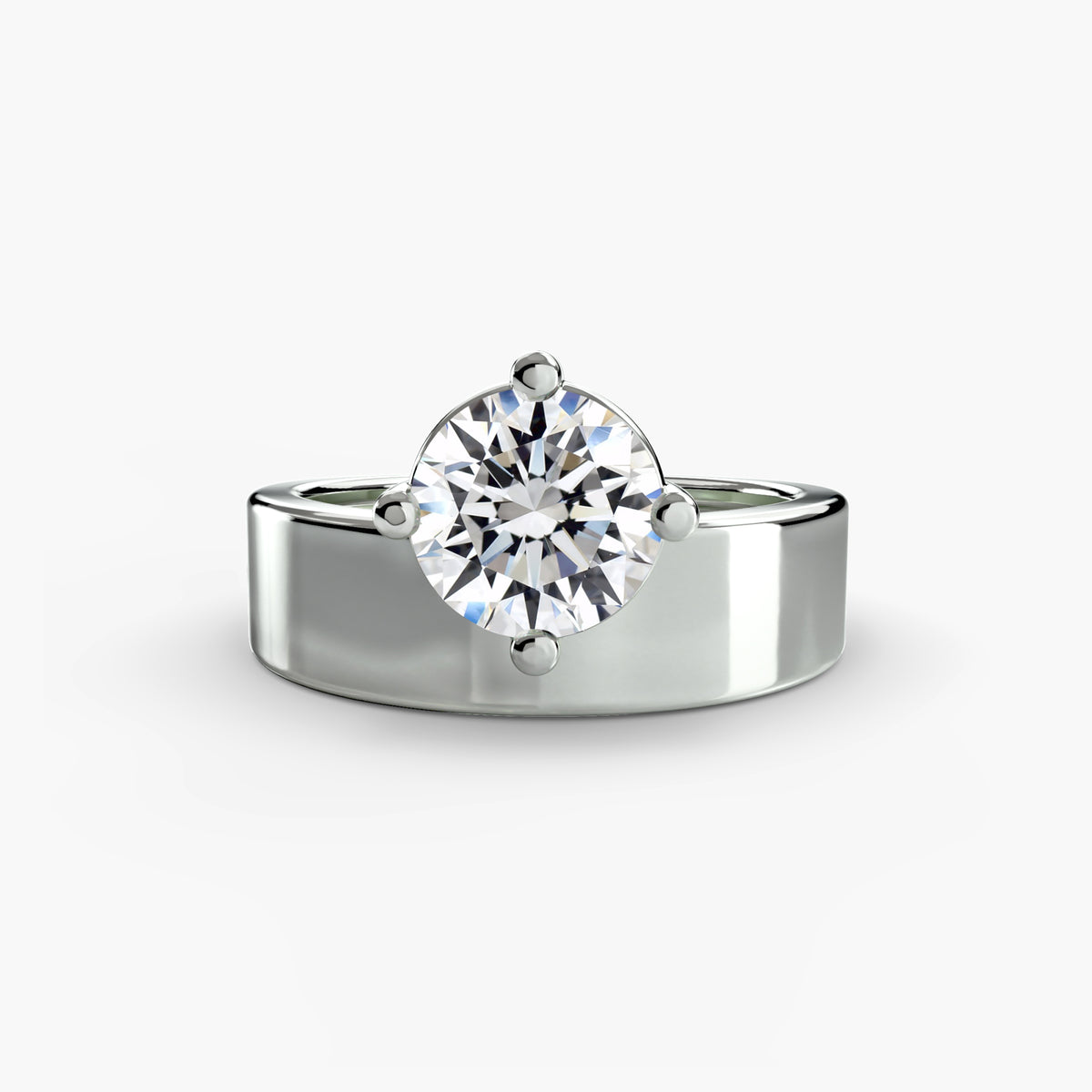 White Gold, Round, down view