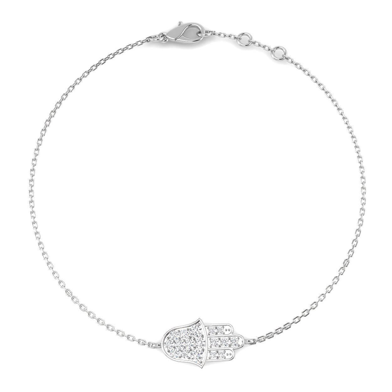 18ct White Gold 0.25ct G SI1 Diamond Bracelet