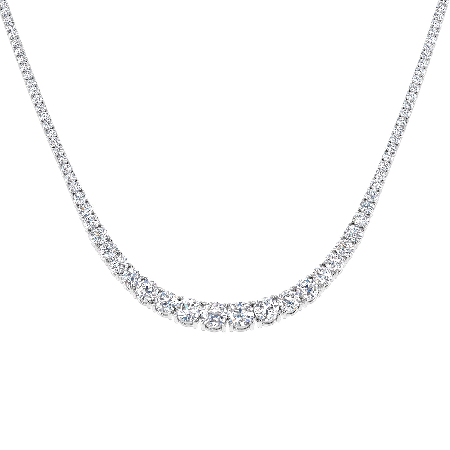 9ct White Gold 13.90ct Laboratory Grown CVD Necklace
