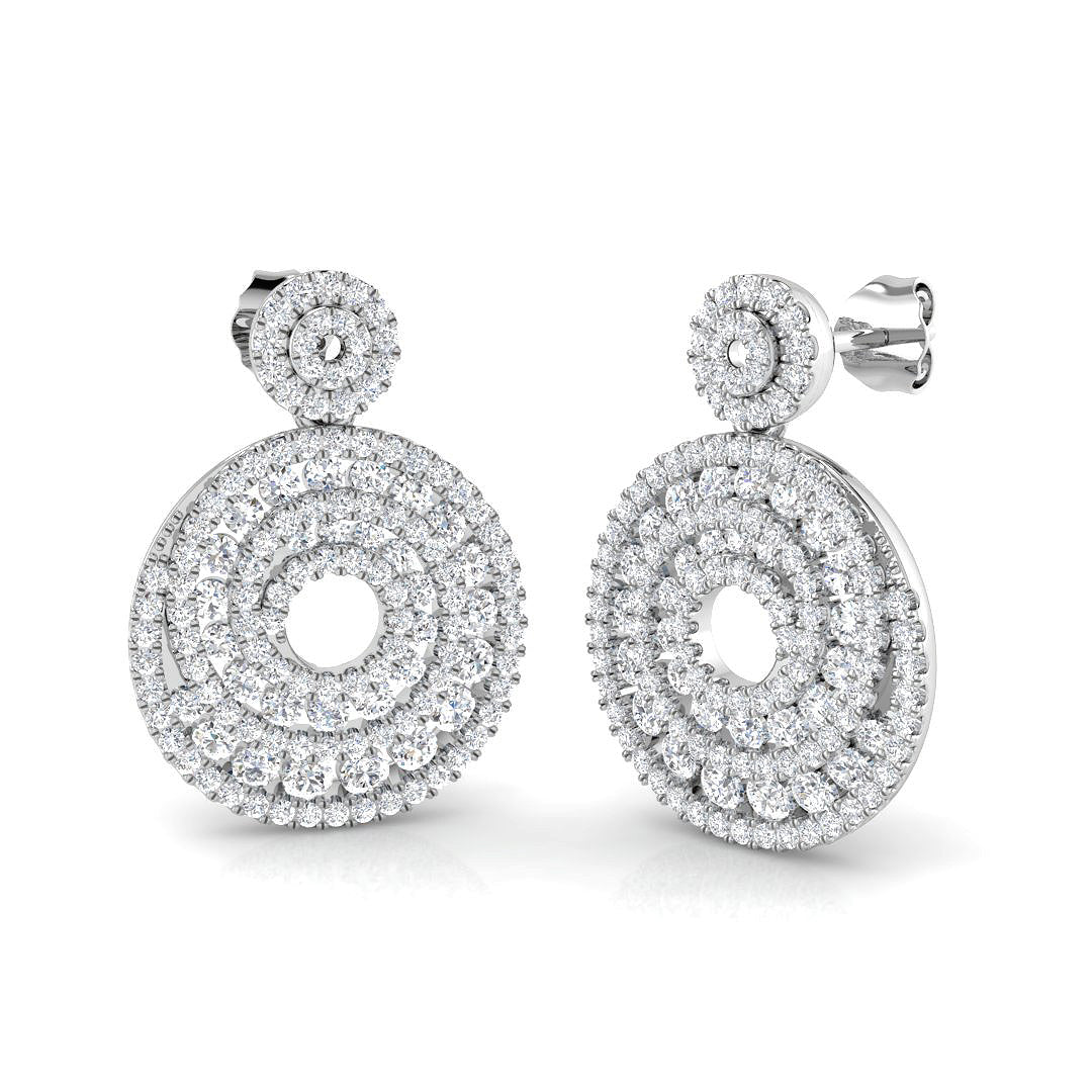 18ct White Gold 2.20ct G SI1 Diamond Earrings