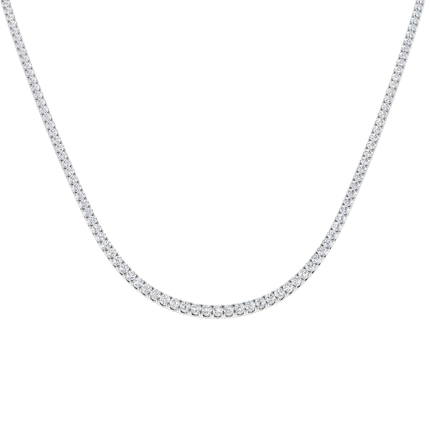 9ct White Gold 10.75ct Laboratory Grown CVD Necklace