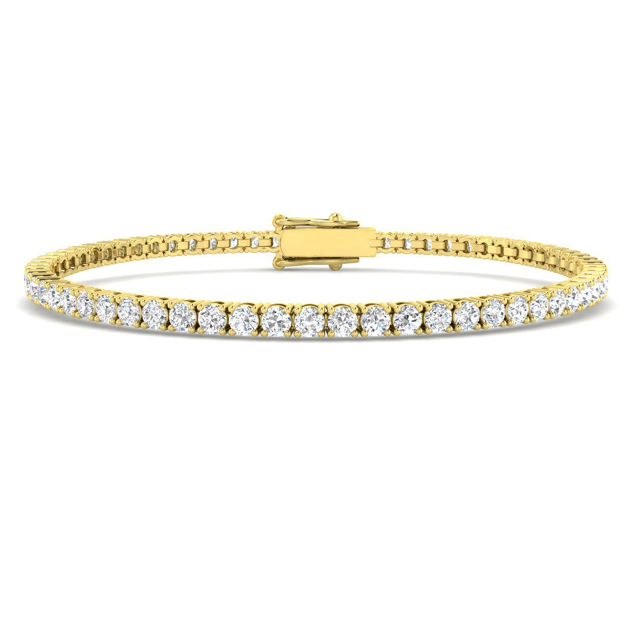18ct Yellow Gold 4.06ct Laboratory Grown CVD Bracelet