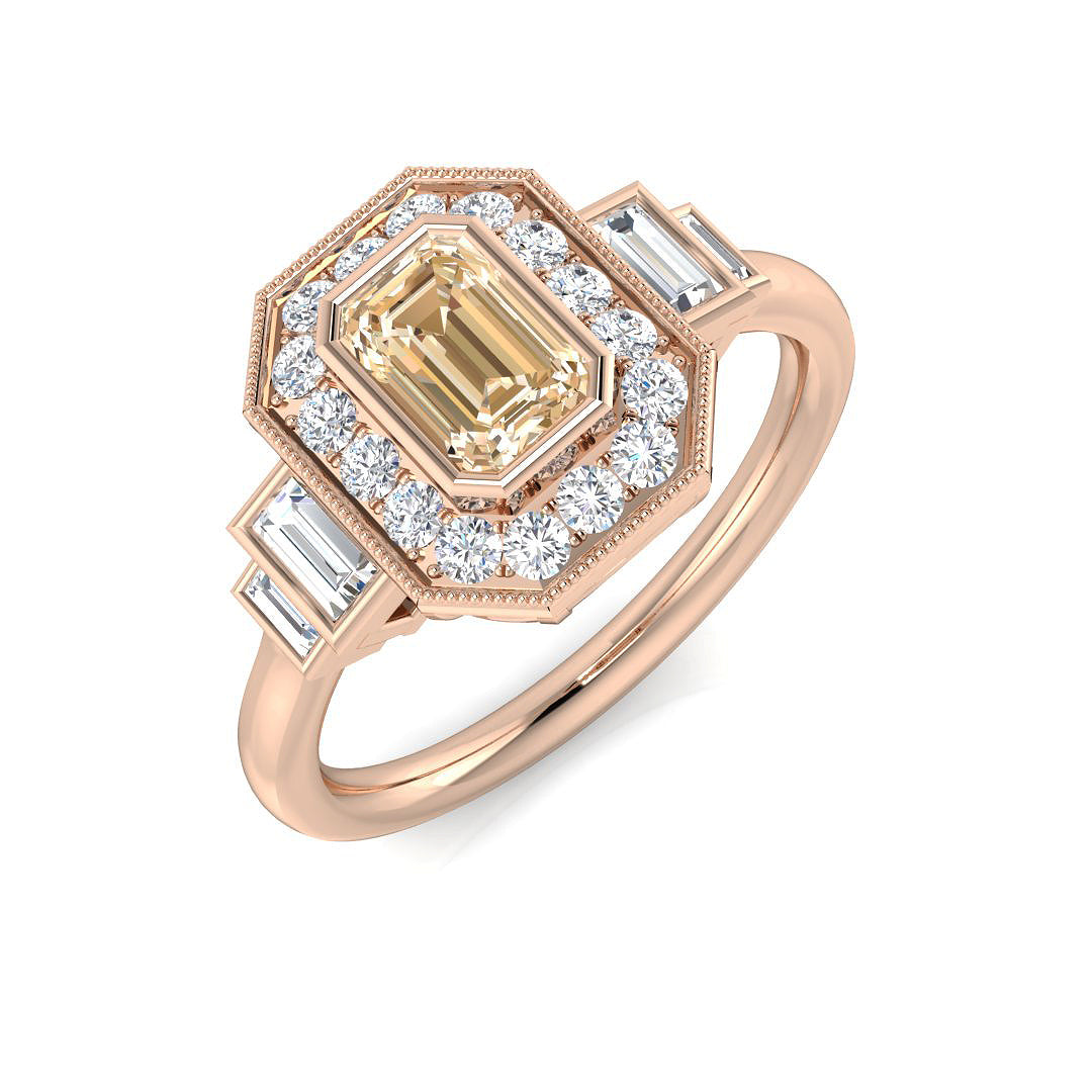 9ct Rose Gold 0.94ct Morganite Ring