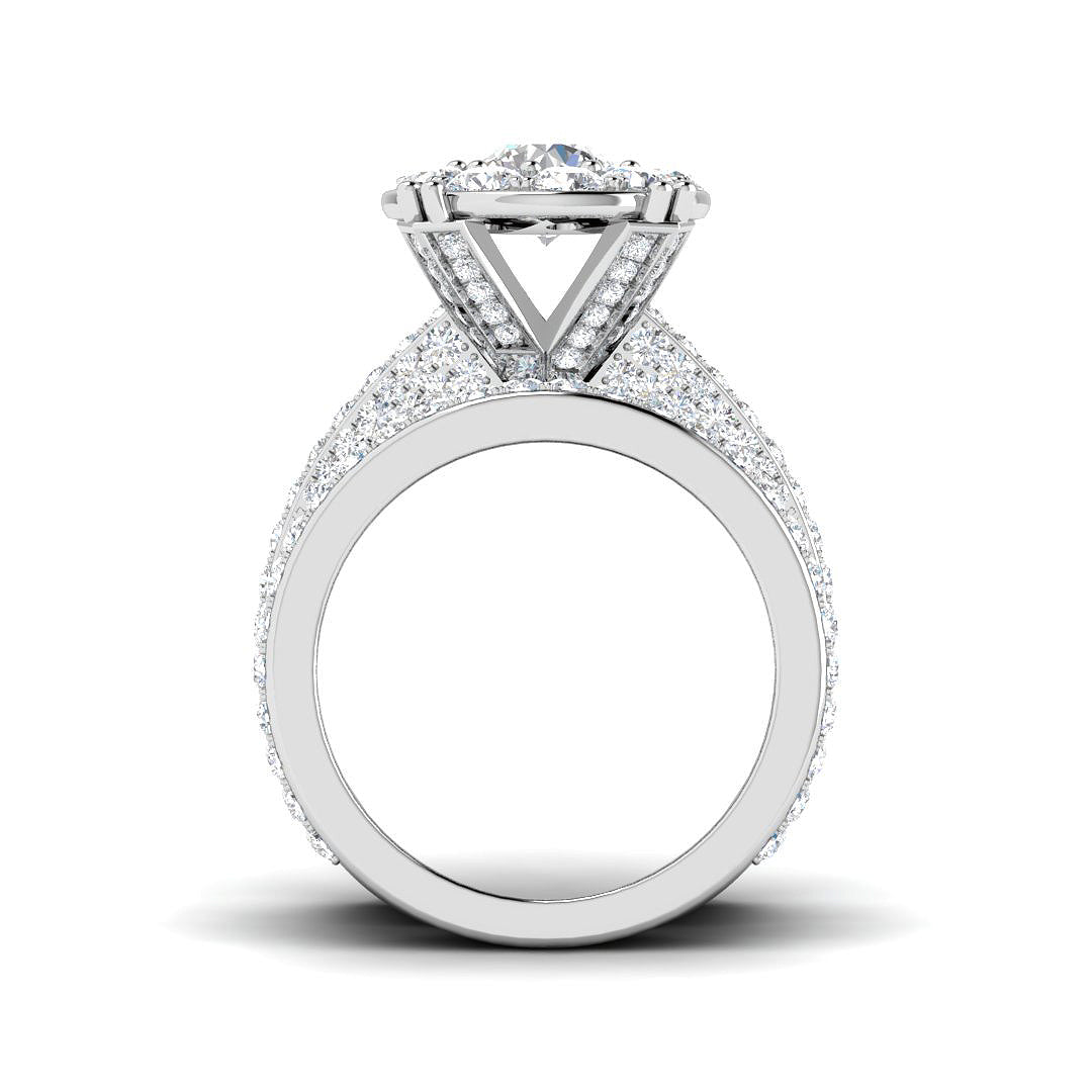 9ct White Gold 5.69ct Laboratory Grown CVD Ring