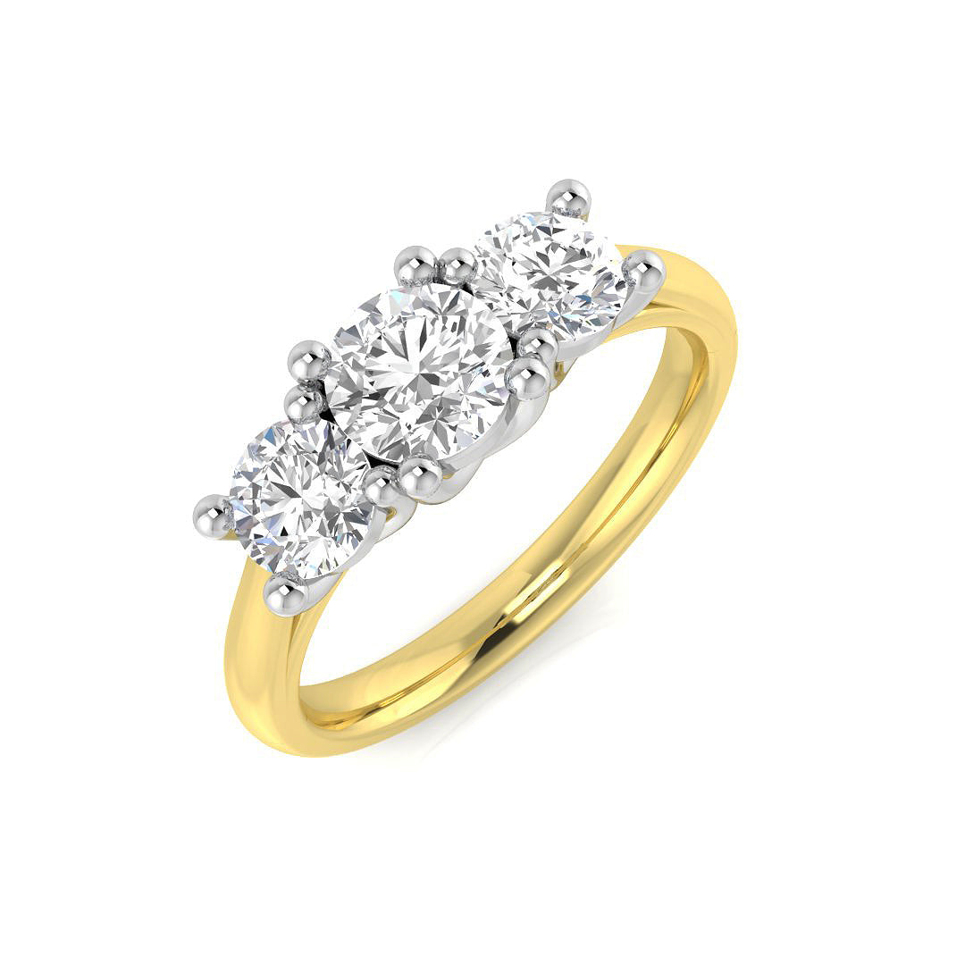 9ct Two-Tone Gold 1.35ct Laboratory Grown CVD Ring