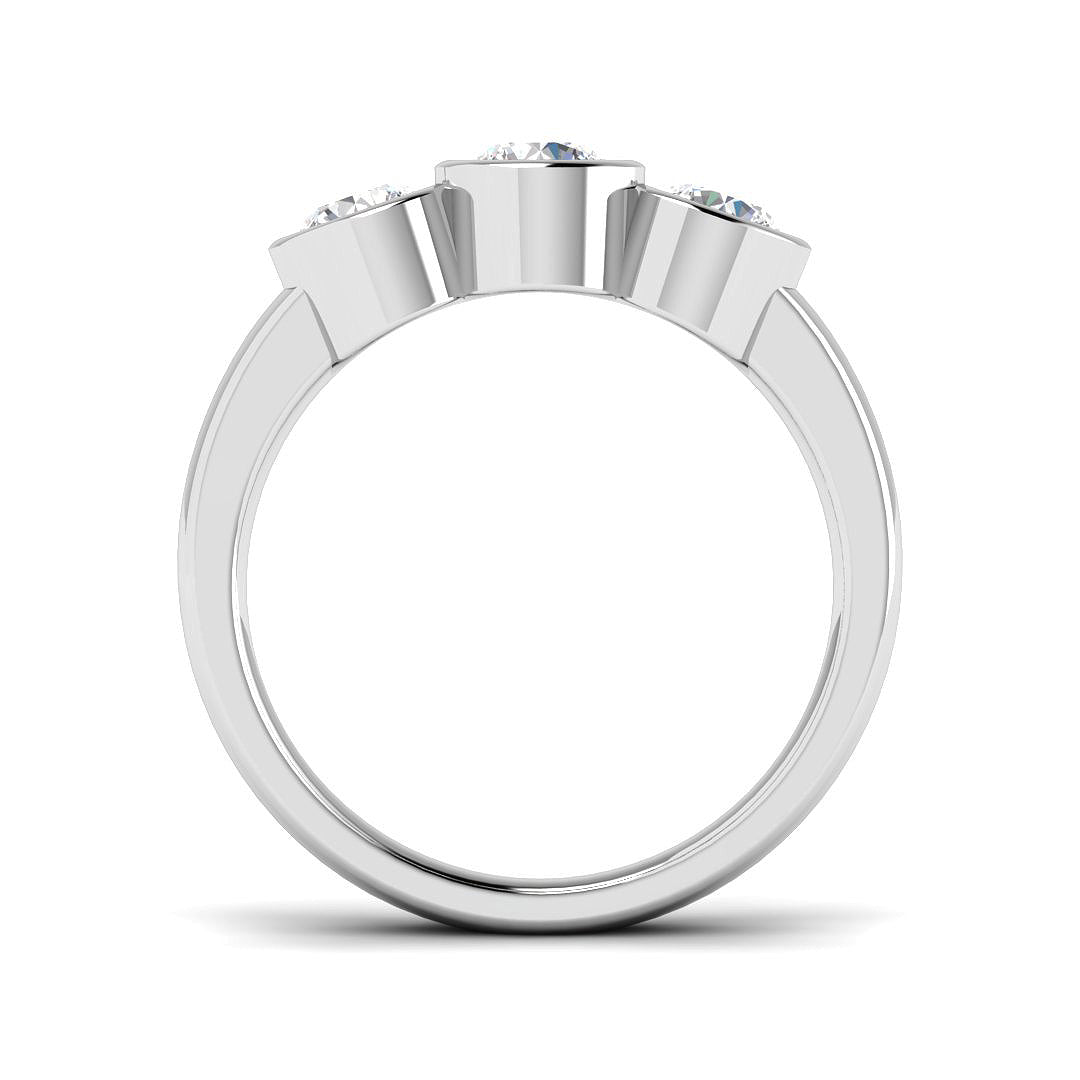 9ct White Gold 1.00ct Laboratory Grown CVD Ring