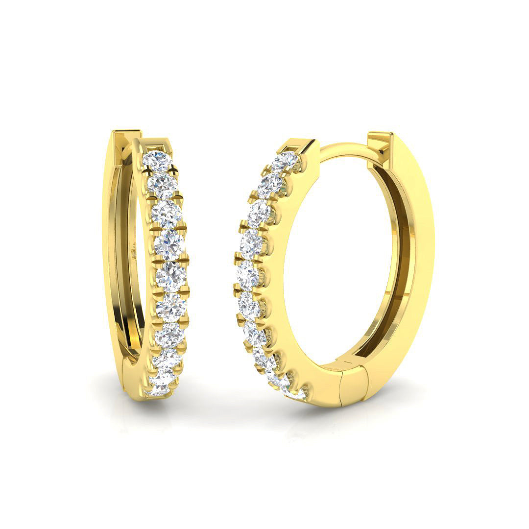9ct Yellow Gold 0.19ct Laboratory Grown CVD Earrings