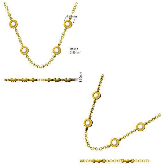 18ct Yellow Gold 2.39ct G SI1 Diamond Necklace