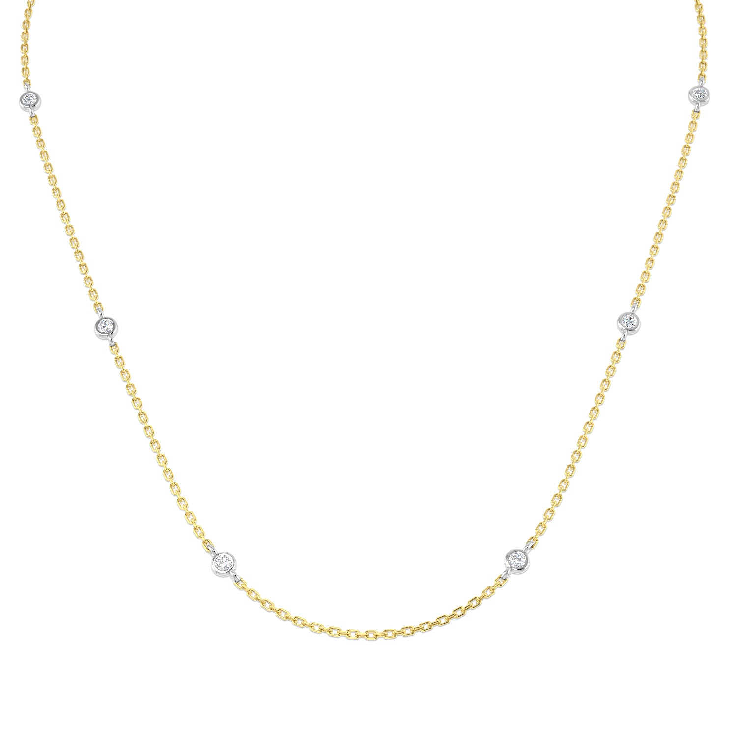 18ct Yellow Gold 2.40ct G SI1 Diamond Necklace