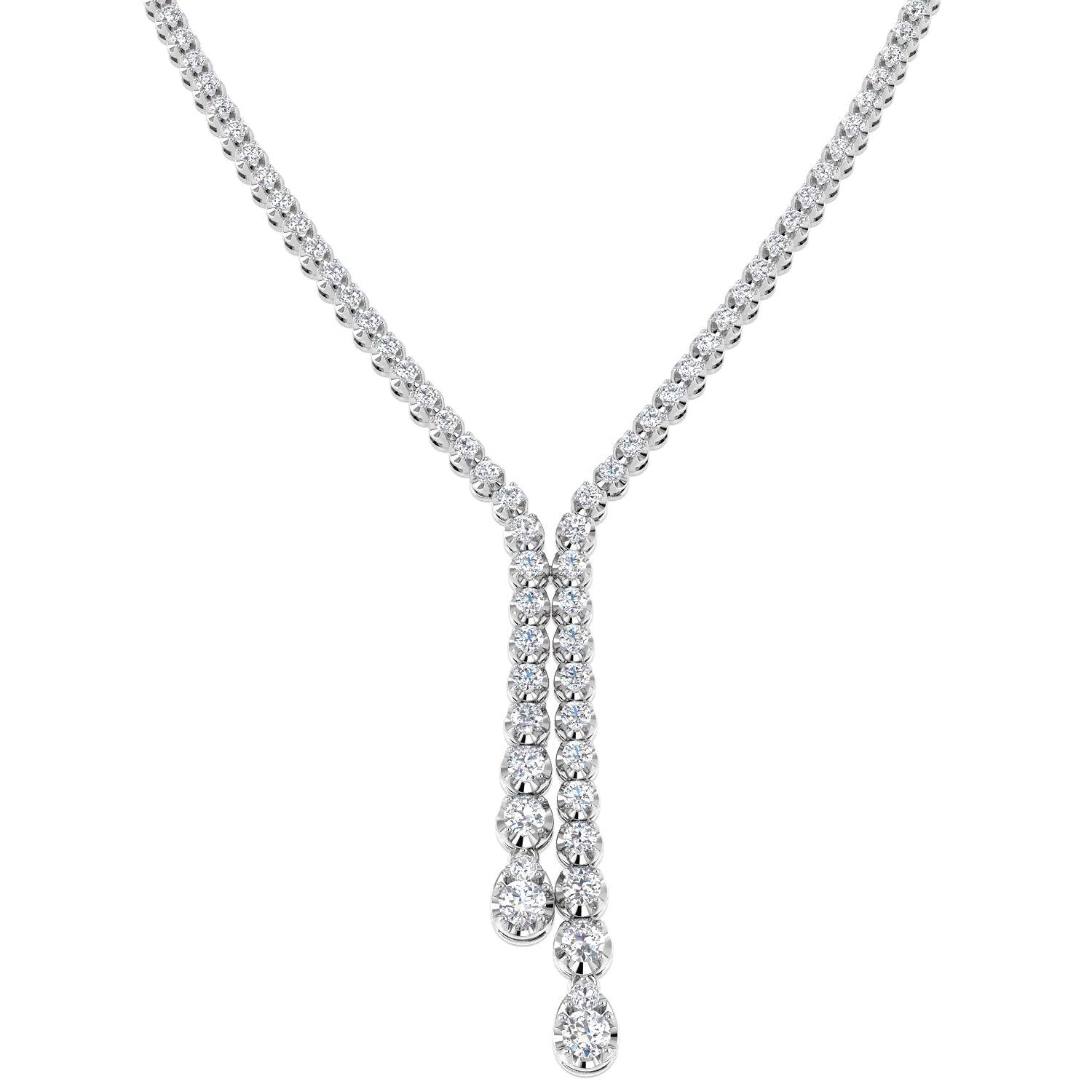 9ct White Gold 5.20ct Laboratory Grown CVD Necklace