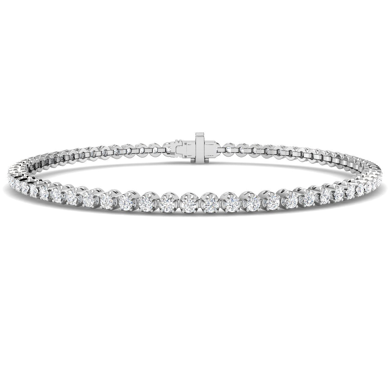 9ct White Gold 1.92ct Laboratory Grown CVD Bracelet