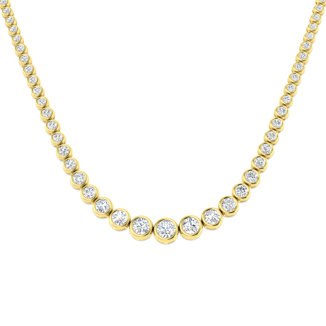 9ct Yellow Gold 10.00ct Laboratory Grown CVD Necklace