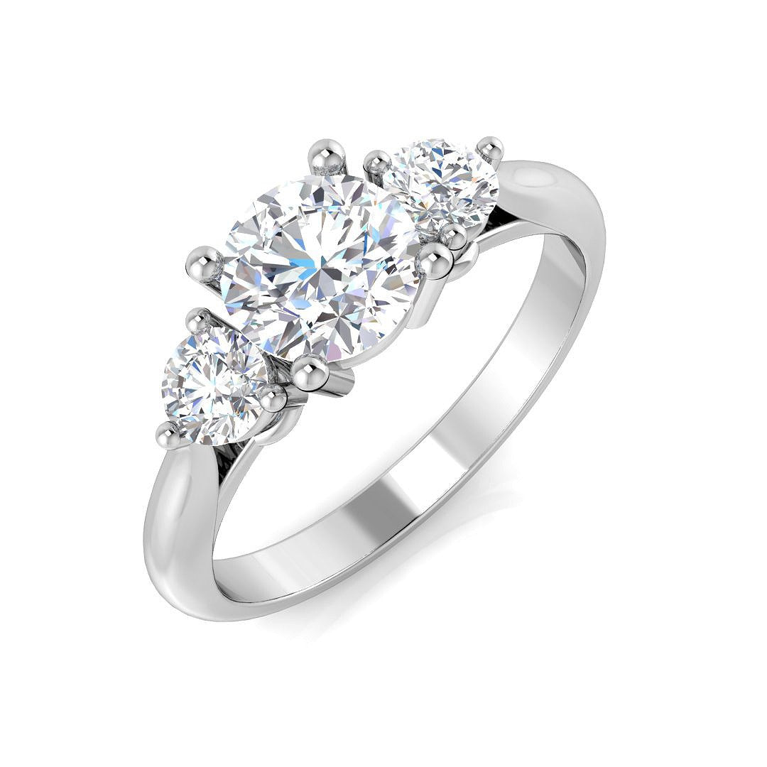 18ct White Gold 0.48ct G SI1 Diamond Ring