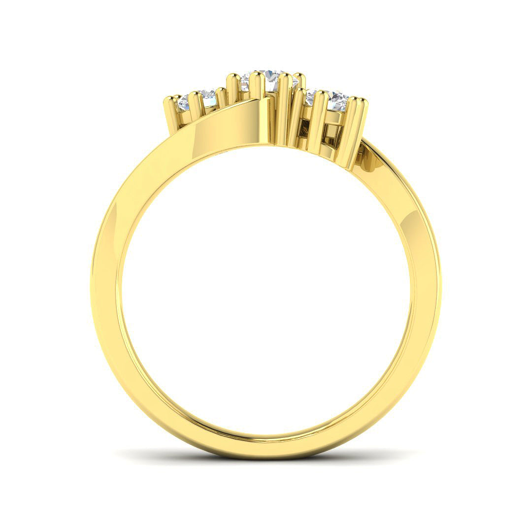 9ct Two-Tone Gold 0.53ct Laboratory Grown CVD Ring