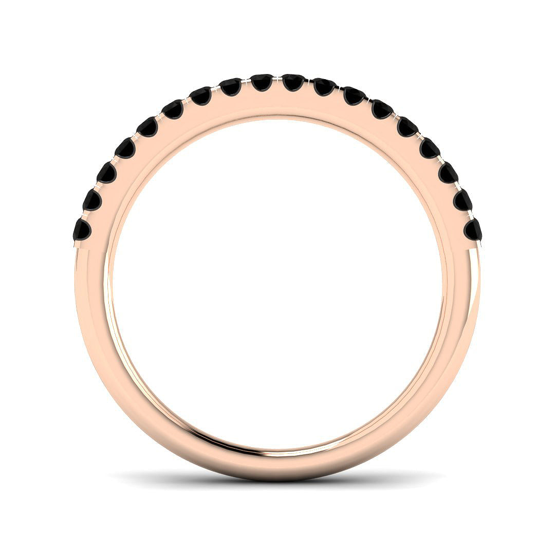 18ct Rose Gold 0.23ct Black Diamond Ring