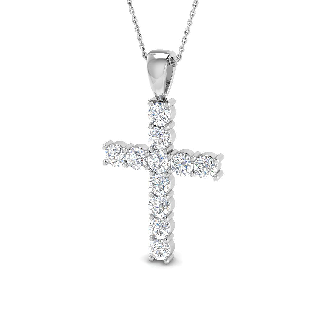 18ct White Gold 3.00ct G SI1 Diamond Pendant