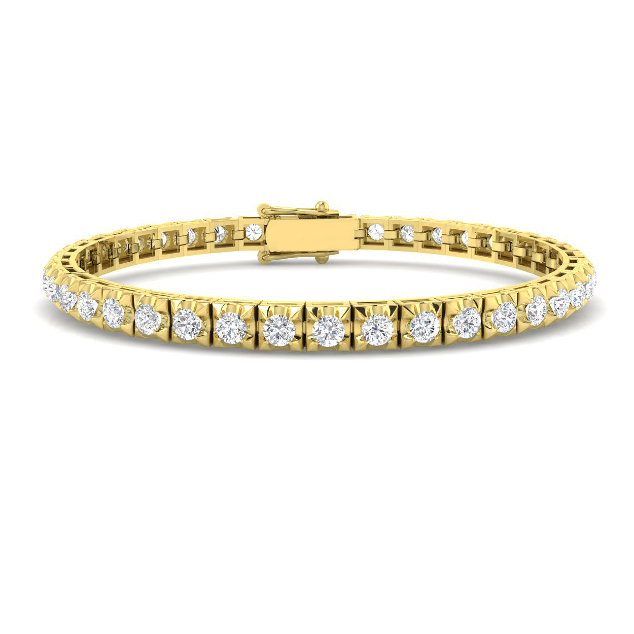 18ct Yellow Gold 4.03ct G SI2 Diamond Bracelet
