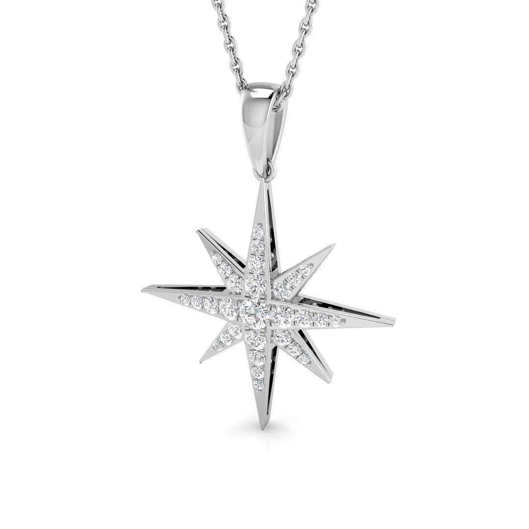 9ct White Gold 0.25ct G SI2 Diamond Pendant