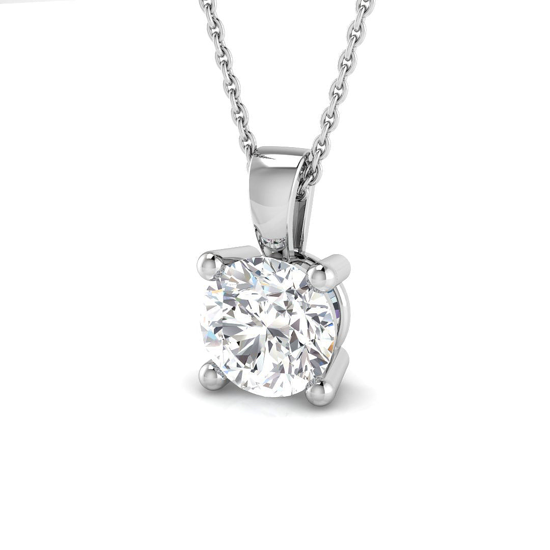 18ct White Gold 0.97ct G I1 Diamond Pendant