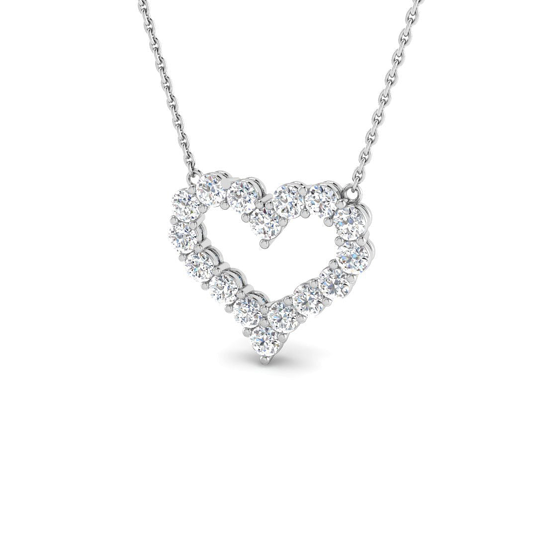 9ct White Gold 0.94ct Laboratory Grown CVD Pendant