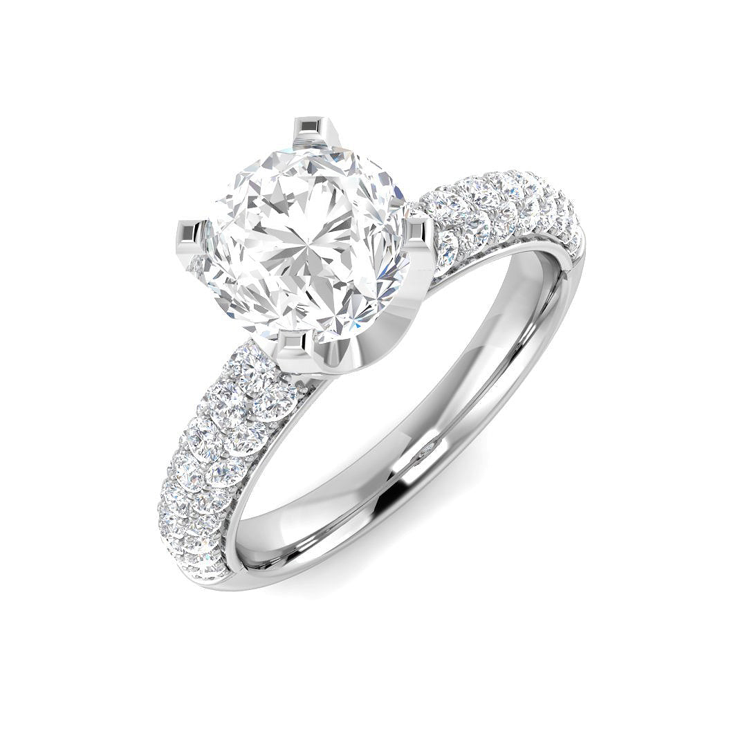 Platinum 2.61ct G SI2 Diamond Ring
